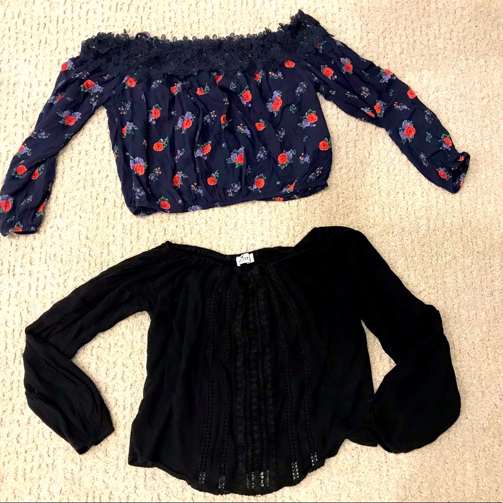 Lot of Hollister Peasant Tops size Small